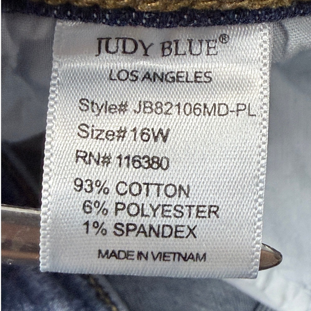 Judy Blue Womens 16W Skinny Fit‎ High Rise Medium Wash Denim Jeans JB82106MD-PL - Picture 9 of 10